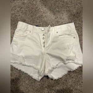 Blank NYC white denim shorts
